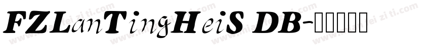 FZLanTingHeiS DB字体转换